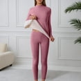 thumbnail image 2 of Women's Thermal Underwear Set - Warm Fleece Lined Base Layer, Top and Bottom Included, Comfortable Fit for Cold Weather, Essential Winter Layering, 2 of 7