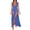 Blue, variant on Womens Sexy Summer Long Dress Deep V Split Multicolor Nightclub Casual (Green,Large)
