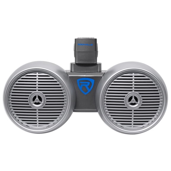 Rockville DWB65S Dual 6.5" Silver 600 Watt Marine Wakeboard Tower Speaker System