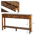 thumbnail image 5 of Ktaxon 60" Long Console Table Sofa Table for Entryway with 4 Drawers and Storage Shelf for Living Room Hallway Foyer Office, Espresso, 5 of 7