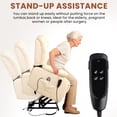 thumbnail image 6 of Dual Motor Power Lift Recliner Chair for Elderly, Infinite Position Lay Flat Lift Chair with Heat and Massage, Extended Footrest, USB Ports, Lumbar Pillow, Cup Holders, Beige, 6 of 10