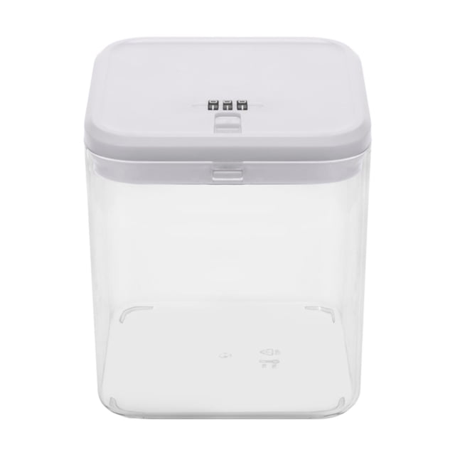 Contenedor de almacenamiento con cerradura Organizador de almacenamiento multifuncional Caja de seguridad a prueba de niños Blanco