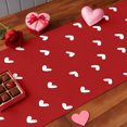 thumbnail image 3 of Valentine''s Day Table Runner Love Heart Table Runners Romantic Red Black Cotton Linen Dresser Scarf Kitchen Dining Table Decor for Valentines Wedding Party Anniversary Decor 13.8x71 Inch, 3 of 8