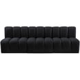 thumbnail image 6 of Meridian Furniture Arc Black Velvet Modular Sectional, 6 of 8
