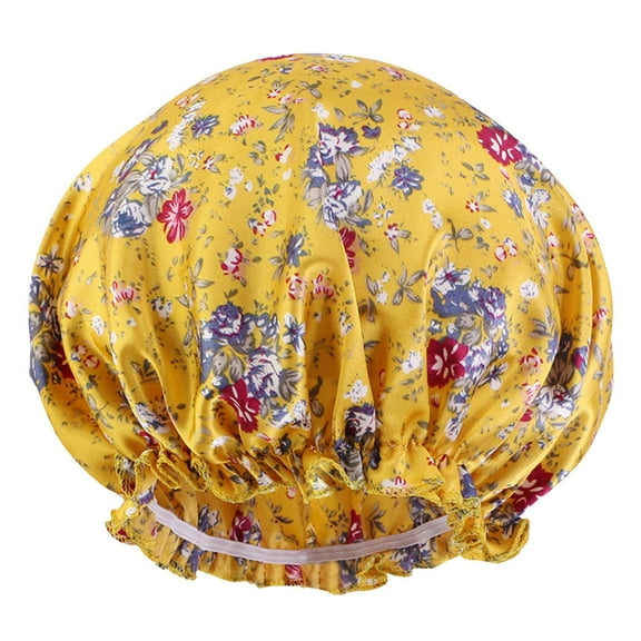 keusn bath shower caps for women reusable waterproof women shower caps reusable hair cap for shower double protection elastic medium size