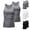 2Pcs#Gray, variant on GERsome Men's Quick Dry Workout Tank Tops Gym Muscle Tee Fitness Bodybuilding Sleeveless T Shirts 1 or 3 Pack M-3XL