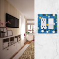 thumbnail image 5 of Yayeee Rocker Switch Wall Plate 2-Gang 4.7"x4.6" Home Decorative Outlet Cover, Blue Abstract, 5 of 6
