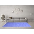 thumbnail image 3 of Ahgly Company Machine Washable Indoor Square Solid Blue Modern Area Rugs, 4' Square, 3 of 4