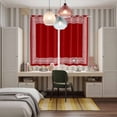 thumbnail image 6 of Curtains 63 Inch Length 2 Panels, Dark Red Greek Key Grommets Window Treatment Curtain, Geometric Greece Ancient Farmhouse Geo Thermal Curtains Drapes for Living Room/Bathroom, 6 of 9