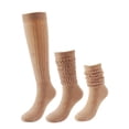 thumbnail image 2 of Resicozy Womens Crew Socks Casual Cotton Slouchy Boot Socks Fashion Solid Color Fall Winter Stockings 2026 Khaki, 2 of 5