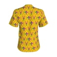 thumbnail image 3 of Uemuo Mardi Gras Crayfish and Fleur de lis Printed Women's Classic V-Neck T-Shirt - Soft, Breathable, Moisture-Wicking, Perfect for Casual, Office, Travel, and Everyday Wear-Medium, 3 of 5