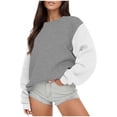 thumbnail image 2 of Sudadera con capucha para mujer,Sudadera con capucha informal de manga larga para mujer, talla grande, de poliéster, suave y cómoda, ideal para usar en casa, sopatenor, 2 of 7