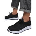 thumbnail image 6 of Women's Orthopedic Arch Support Wide Toe Box Walking Shoes,Adjustable Lace Up Breathable Knit Mesh Cushioned Non-Slip Casual Athletic Sneakers, 6 of 6