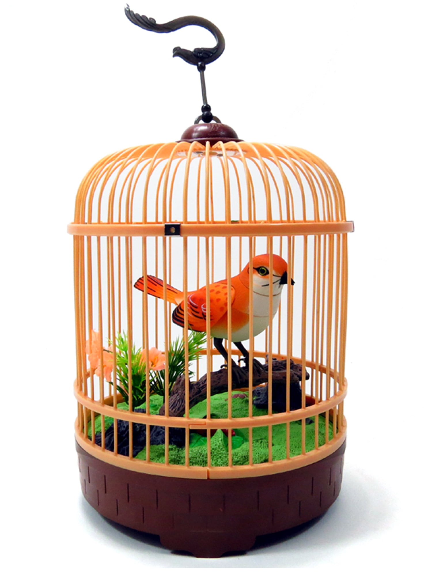 Singing & Chirping Bird In Cage with Realistic Sounds & Movements Caged Bird Toy for Kids