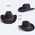 thumbnail image 4 of Sombrero vaquero OIERNFE Cattleman de ala ancha para hombre y mujer, 4 of 8