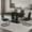 Black Table with 4 Black Chairs with Black Leg, variant on Sumdeal 63" Modern Faux Marble Dining Room Table Sets for 4,Big Kitchen Dining Table Sets  for 4,Rectangle Dining Table and 4 Pu Leather Upholstered Chairs Ideal (White, Set of 4)
