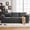 Dark Grey, variant on HASLE Oversized 3 Seat Living Room Sofa, 95" Soft Chenille Deep Seat Couch with Armrest, Hidden Support Legs, Stylish Sofa, Light Grey