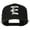 Black, variant on Old English E Embroidered Flat Bill Cap - Black OSFM