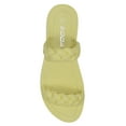 thumbnail image 2 of Soda Shoes Women Flip Flops Flat Sandals Slides Double Braided Straps JOYFUL-S Yellow 6.5, 2 of 3