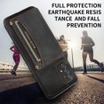 thumbnail image 3 of Design for Samsung Galaxy A53 5G Wallet Case with Tempered Glass Screen Protector PU Leather Credit Card Holder Slot Phone Cases Kickstand Shockproof Protective Cover for Women Men 6.5" Black, 3 of 14