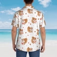 thumbnail image 4 of Pofeuu Squirrel Giving A Gift Print Hawaiian Shirt for Men Sleeves Casual Button Down Summer Beach Dress Shirts T-Shirts,Large, 4 of 7