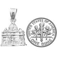 thumbnail image 3 of Rhodium Plated 925 Sterling Silver 3D Vatican Rome Charm, 3 of 5