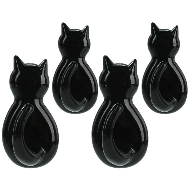 4pcs ganchos de pared colas novedosas gatos adhesivos ganchos colgantes de pared para baño de cocina