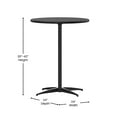 thumbnail image 6 of Flash Furniture Lars 24'' Round Wooden Cocktail Table with 30'' and 42'' Columns Black (XA24COTABK), 6 of 9