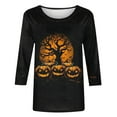 thumbnail image 5 of FAVIPT Womens Halloween Shirts Funny Cat Pumpkin Graphic Print Basic Tees 3/4 Length Sleeve Round Neck Shirts Casual Trendy Fall 2025 Comfy Tops Multicolor,XXXXL, 5 of 5