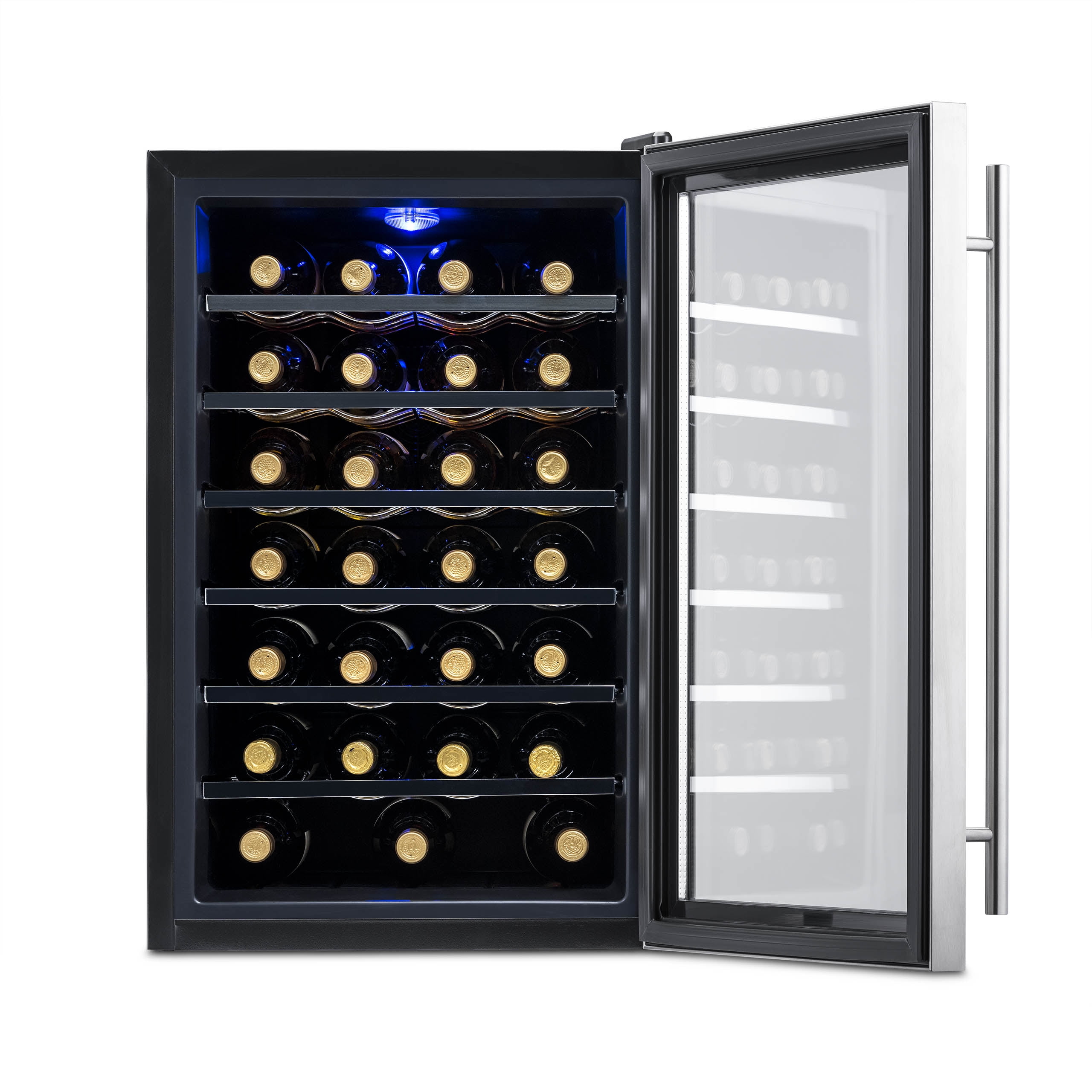 Newair Silent Wine Cooler 28 Bottle Digital Control Freestanding