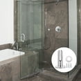 thumbnail image 4 of 1 Set Floor Clamp Brackets Silver for Glass Panels in Indoor Installation Projects, 4 of 8