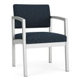 thumbnail image 1 of Fauteuil d'Invité en Acier Lenox pour Réception, Salle d'Attente, Soins de Santé / Acier Argenté / Bleu, 1 of 5
