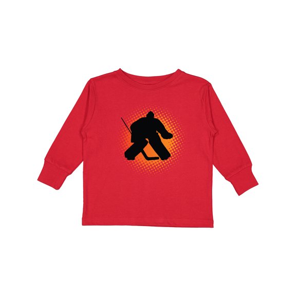 Inktastic Ice Hockey Goalie Sports Boys or Girls Long Sleeve Toddler T-Shirt