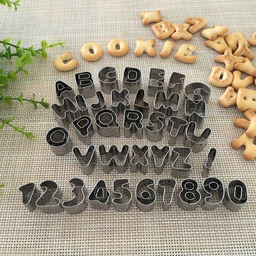 Alphabet Number Letter Character Fondant Icing Cutter Mold Cake Decorating 