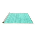 thumbnail image 2 of Ahgly Company Machine Washable Indoor Rectangle Solid Turquoise Blue Modern Area Rugs, 7' x 10', 2 of 4