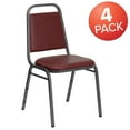 thumbnail image 2 of Flash Furniture Hercules Series Trapezoidal Vinyl Banquet Stacking Chairs, Set of 4, Burgundy, 2 of 14