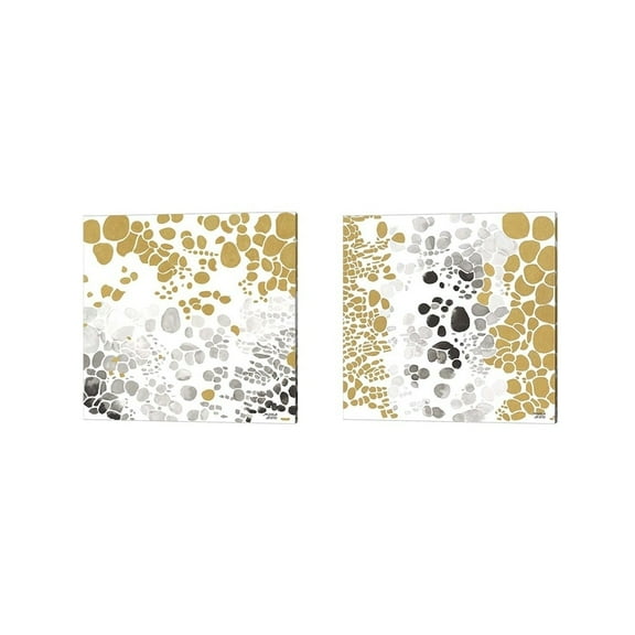 Metaverse Andrea Bijou 'Speckled Trio' Canvas Art (Set of 2)