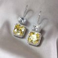 thumbnail image 6 of EOEMY Charm Women Gifts Cubic Zircon Engagement 925 Silver Drop Earring A Pair, 6 of 8