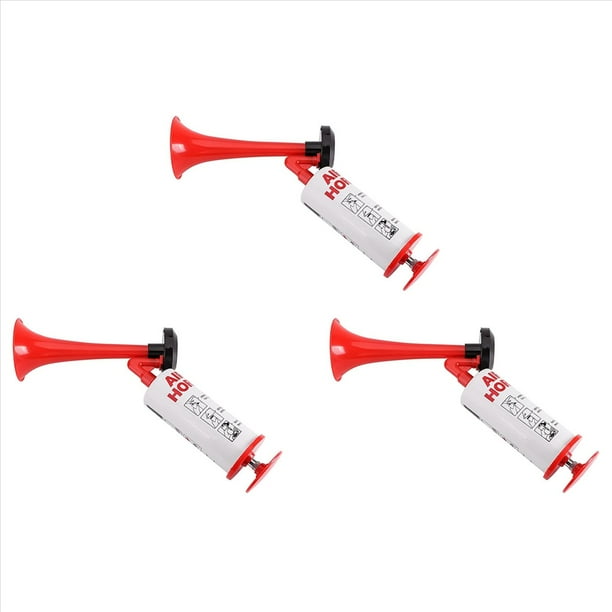 3X Bocina de Aire de Mano, Bocina de Bomba de Aire de Mano Portátil de Aluminio + ABS, Bocina de Seguridad para Eventos Deportivos