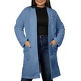 thumbnail image 4 of Panda Uniform by HeedFit Unisex 40" Lab Coat, 8XL, Ceil Blue, 4 of 7