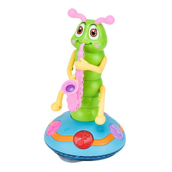 Education Toy Dancing Caterpillars—Interactive Battery-Powered Toy With Music Lights for Early Learning and Skills
