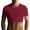 B-Red, variant on Tiweut Mens Short Sleeve T Shirt Solid Color Crop Crew Neck Summer Workout Blouse