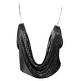 thumbnail image 5 of HXWCHs Women's Fashion Sequin Chain Strap Crop ofp Glitter Sleeveless Party Blouse Evening Wear One Size Black, 5 of 5