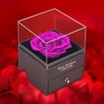 thumbnail image 6 of Clearance! Eeatig Storage Everlasting Flower Gift Box Rose Preservation Flower Box Valentine's Day Mother's Day Handmade Rose Box Jewelry Box Household Essentials Purple, 6 of 7