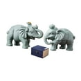 thumbnail image 2 of CoudarTitie Chinese Elephant Statue Elephant Figurine Desktop Figurine Collection Decoration 2pcs Apple and Ruyi, 2 of 9