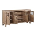 thumbnail image 3 of Deen 75 Inch Sideboard Buffet Server- 3 Cabinets- 4 Doors- Brown Wood, 3 of 6