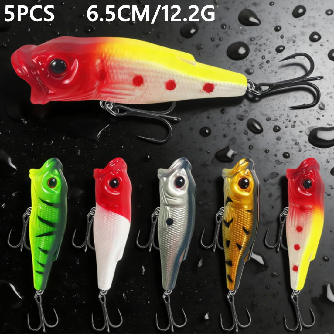 43pcs Bass Fishing Lures Kit Set Topwater Hard Baits Minnow Crankbait Pencil Vib Swimbait For Pike Fit Saltwater And Freshwater