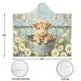 thumbnail image 3 of Daisy Cute Calf Wearable Blanket Hoodies for Women Men Adults Calf Lovers Soft Plush Funny Calf Hooded Blankets for Camping Home Decor Birthday Gifts 50×60 Inch, 3 of 5