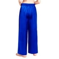 thumbnail image 2 of Sholeno Boys Girls Praise Dance Palazzo Pants Church Worship Satin Wide Leg Trousers Liturgical Bottoms Royal Blue 12, 2 of 6