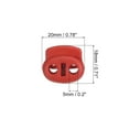 thumbnail image 2 of 0.7x0.8" Cord Locks Double Hole Spring End Toggle Stopper, Dark Red, 30 Pack, 2 of 5